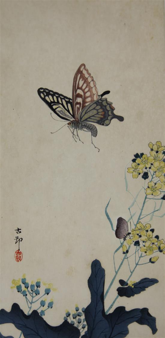 Ohara Koson (1877-1945), a group of seven ukiyo-e prints, one framed, ten mounted, varying condition (12)